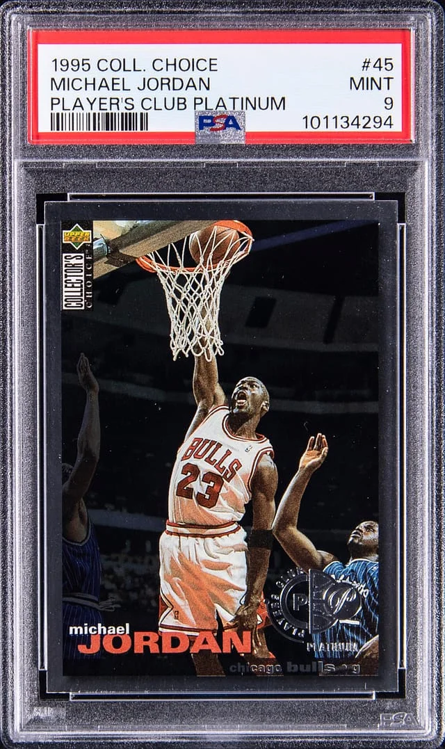 1995-96 Upper Deck Collector's Choice Michael Jordan Players Club Platinum #45 card image