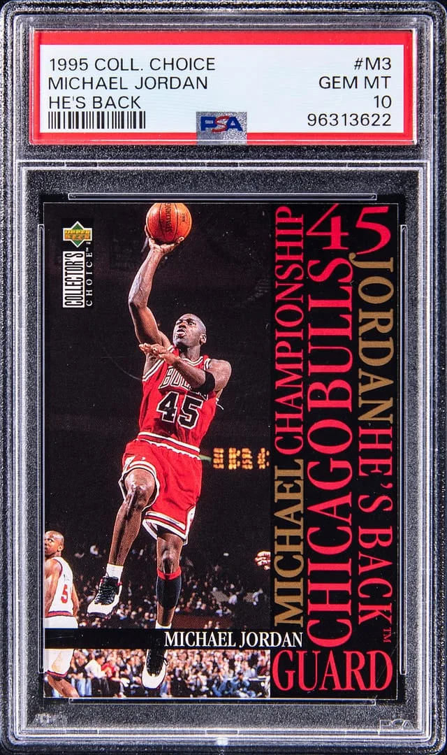 1995-96 Upper Deck Collector's Choice Michael Jordan He's Back #M3 card image