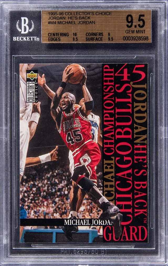 1995-96 Upper Deck Collector's Choice Michael Jordan Jordan He's Back #M4 card image
