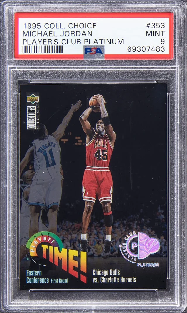 1995-96 Upper Deck Collector's Choice Michael Jordan Player's Club Platinum #353 card image