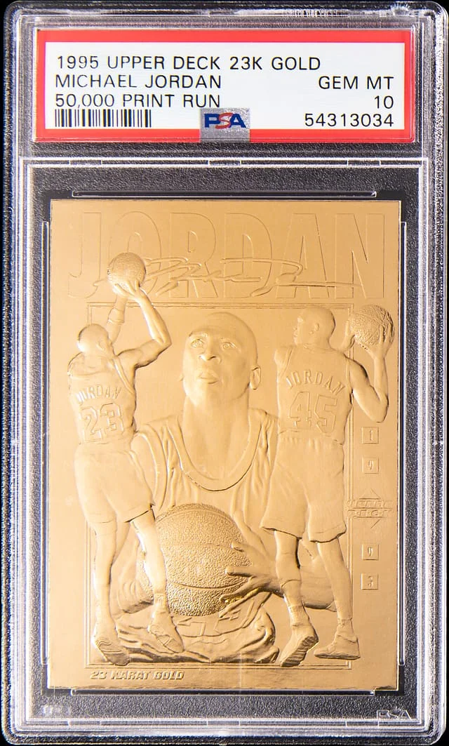 1995-96 Upper Deck Gold 50,000 Print Run Michael Jordan #23k card image