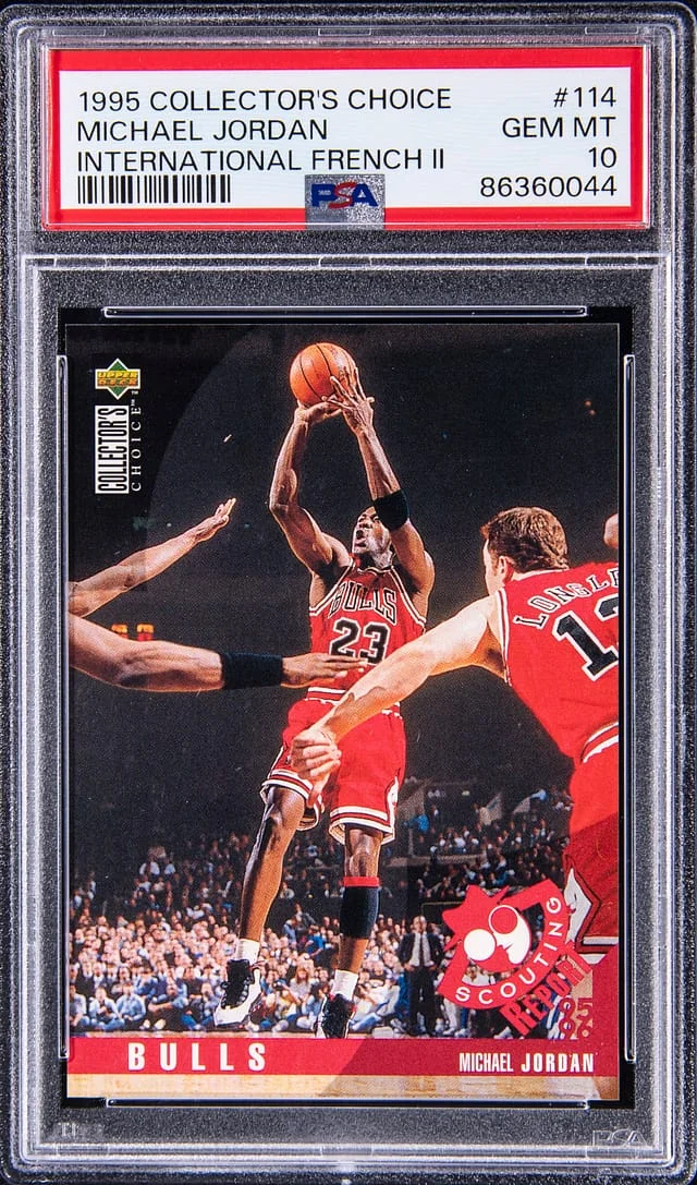 1995-96 Upper Deck Michael Jordan Collectors Choice International French II #114 card image