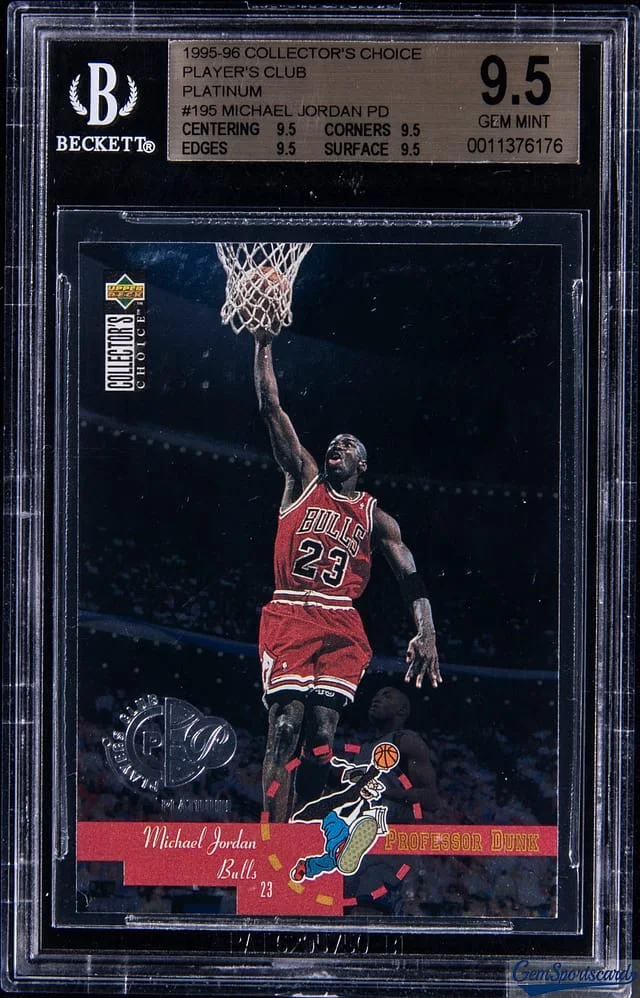 1995-96 Upper Deck Michael Jordan Collector Choice Players Club Platinum #195 card image