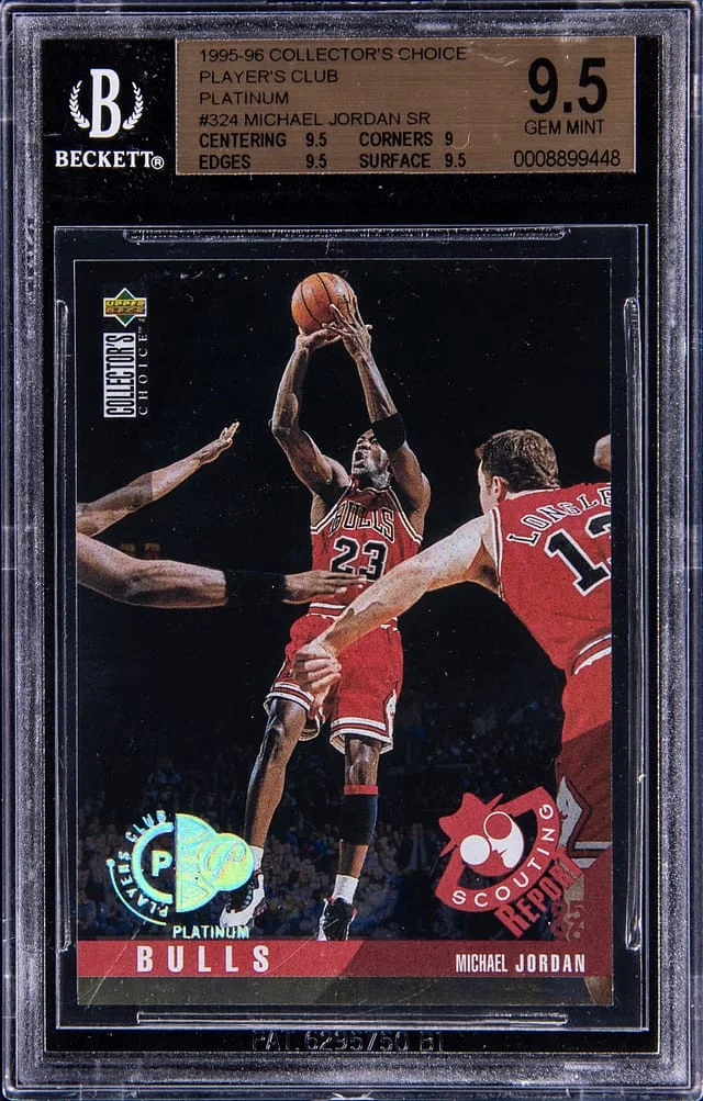 1995-96 Upper Deck Michael Jordan Collector Choice Player's Club #324 card image