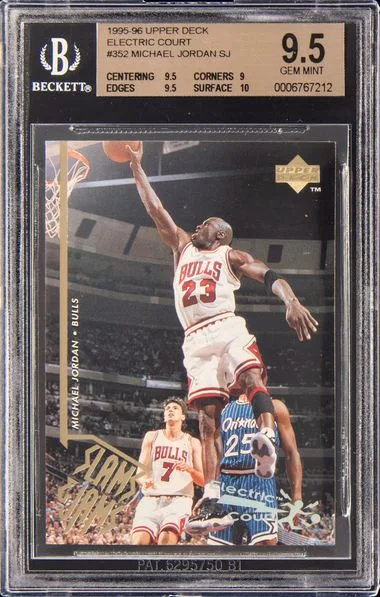 1995-96 Upper Deck Michael Jordan SJ Electric Court #352 card image