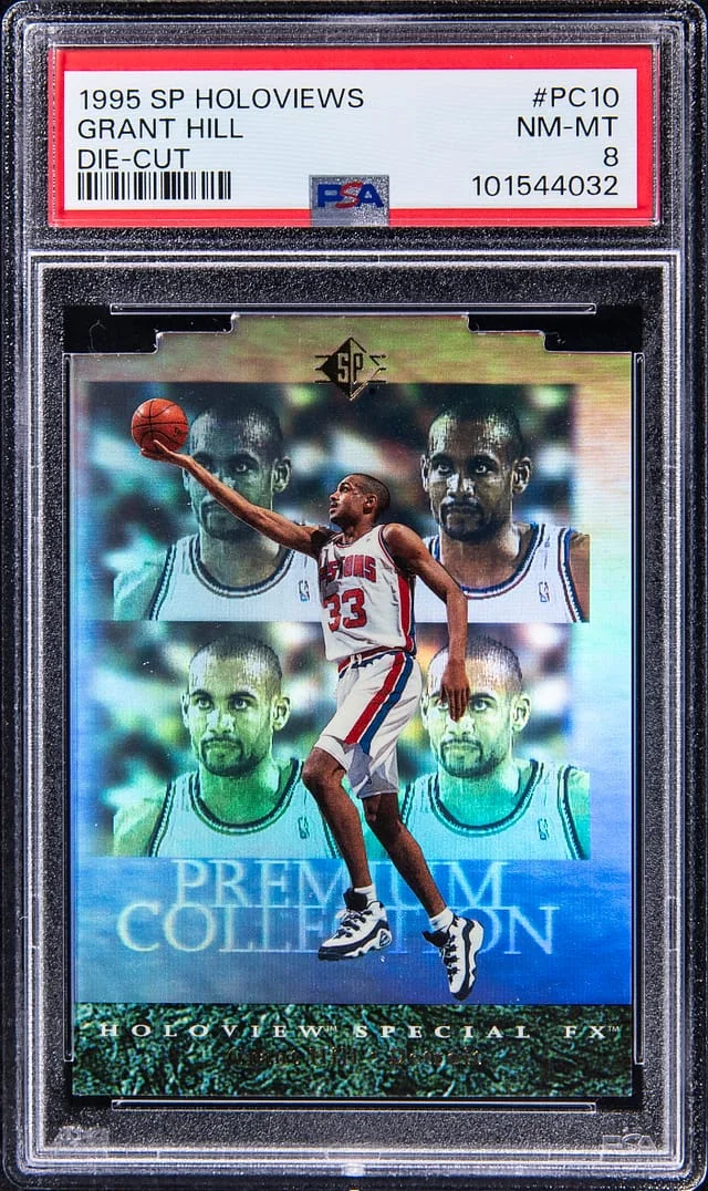 1995-96 Upper Deck SP Grant Hill Holoview Die-Cut #10 card image