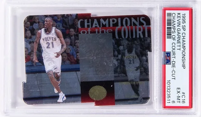 1995-96 Upper Deck SP Kevin Garnett Championship Champions of the Court Die-Cut #C16 card image