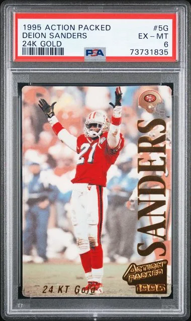 1995 Action Packed 24K Gold Deion Sanders #5G card image