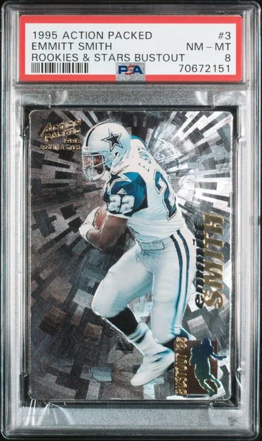 1995 Action Packed /Stars Bustout Rookies & Stars Bustout Emmitt Smith #3 card image