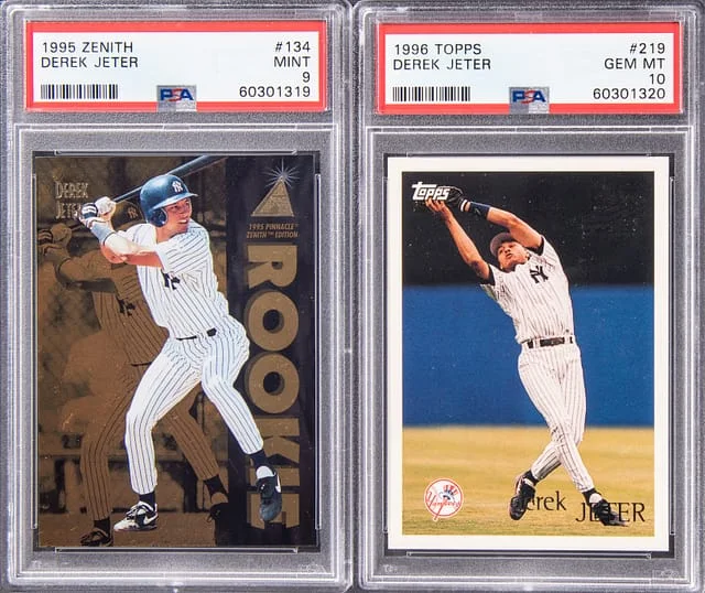 1995 and Zenith and Topps Derek Jeter Cards #1996 card image