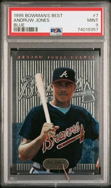 1995 Bowman's Best Andruw Jones Blue #7 card image