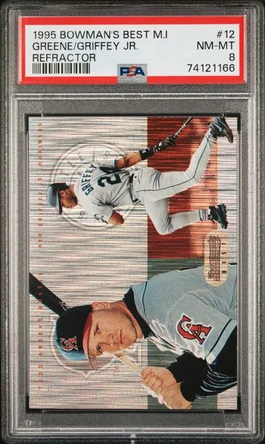 1995 Bowman's Best Todd Greene/Ken Griffey Jr. Mirror Image Refractor #12 card image