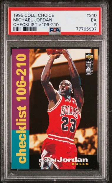 1995 Collector's Choice 210 Michael Jordan Checklist #106-210 card image