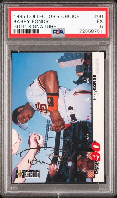 1995 Collector's Choice Barry Bonds Gold Signature #60 card image