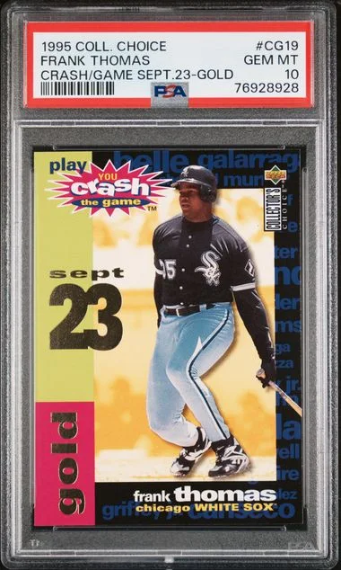 1995 Collector's Choice Frank Thomas Crash The Game #CG19 card image