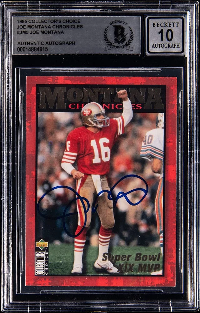 1995 Collector's Choice Joe Montana Chronicles #JM5 card image