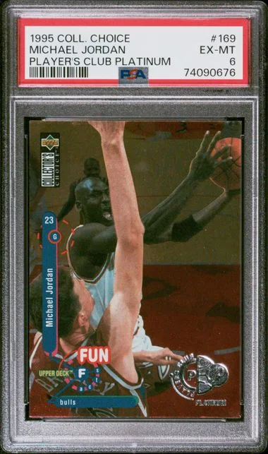1995 Collector's Choice Michael Jordan Player'S Club Platinum #169 card image