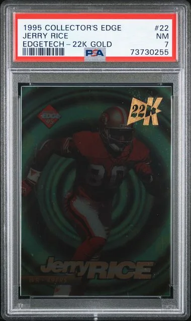 1995 Collector's Edge Edgetech 22K Gold Jerry Rice #22 card image