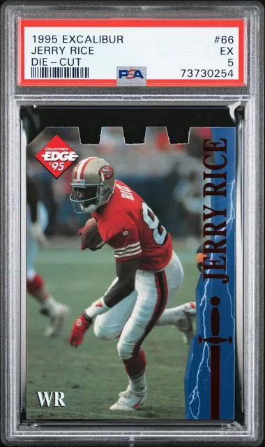 1995 Collector's Edge Excalibur Die-Cut Jerry Rice #66 card image
