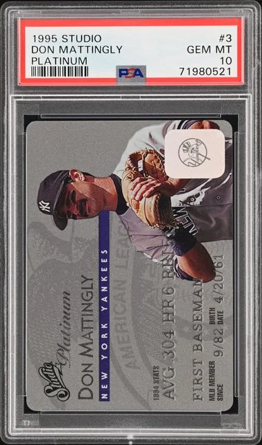 1995 Donruss Don Mattingly Studio Platinum #3 card image