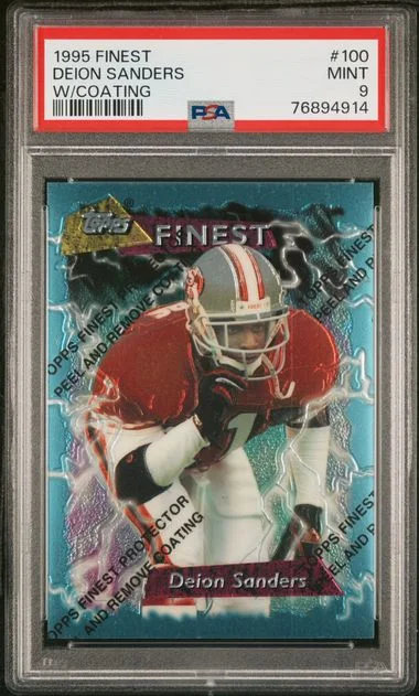 1995 Finest Deion Sanders W/Coating #100 card image