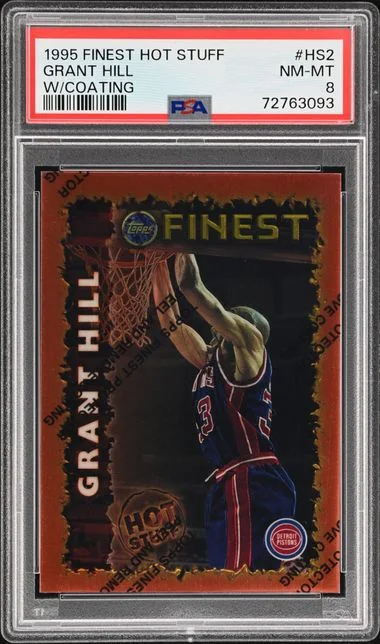 1995 Finest Grant Hill Hot Stuff W/Coating #HS2 card image