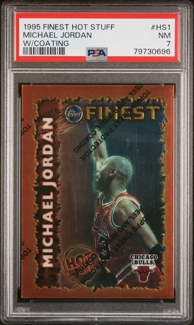 1995 Finest Michael Jordan Hot Stuff W/Coating #HS1 card image