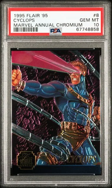 1995 Flair Cyclops 95 Marvel Annual Chromium #8 card image