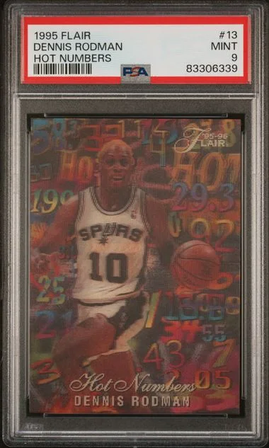 1995 Flair Dennis Rodman Hot Numbers #13 card image