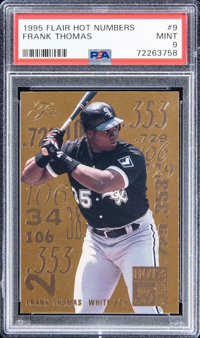 1995 Flair Frank Thomas Hot Numbers #9 card image