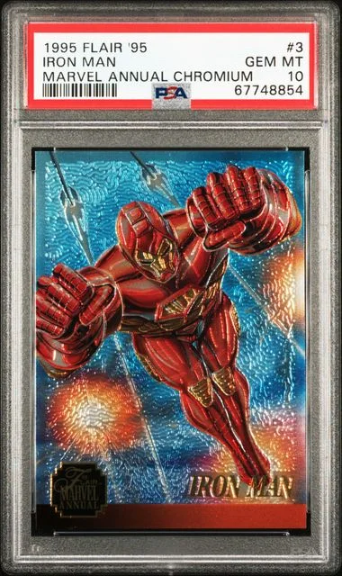 1995 Flair Iron Man 95 Marvel Annual Chromium #3 card image