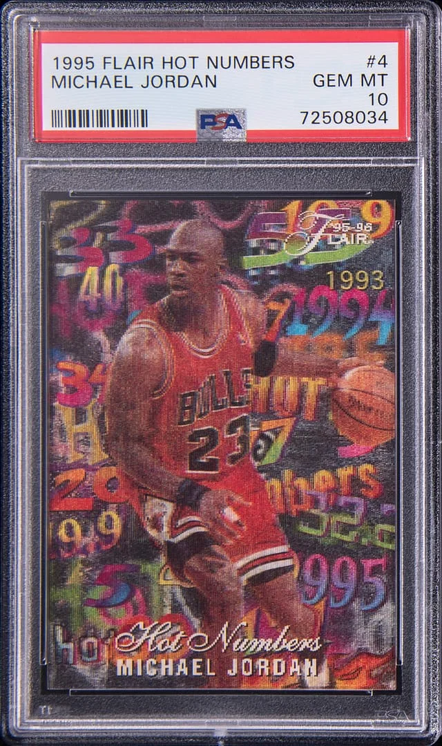 1995 Flair Michael Jordan Hot Numbers #4 card image
