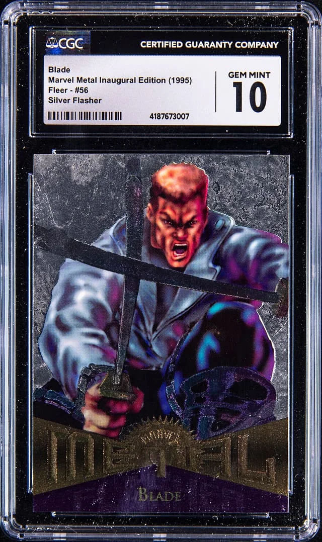 1995 Fleer Blade Marvel Metal Inaugural Edition Silver Flasher #56 card image