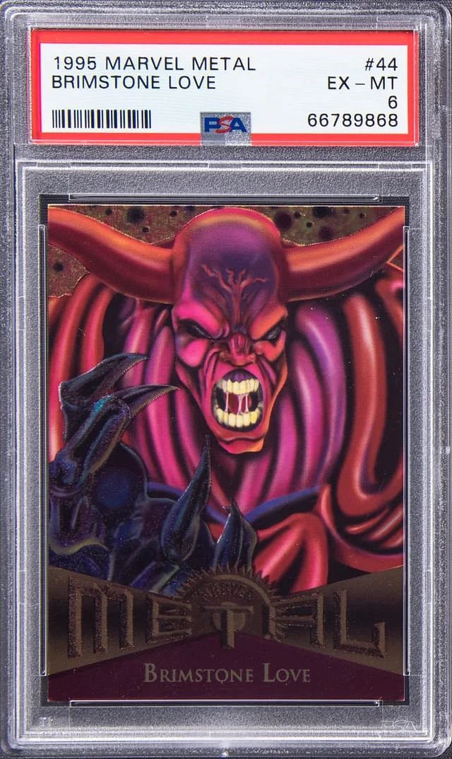 1995 Fleer Brimstone Love Marvel Metal #44 card image