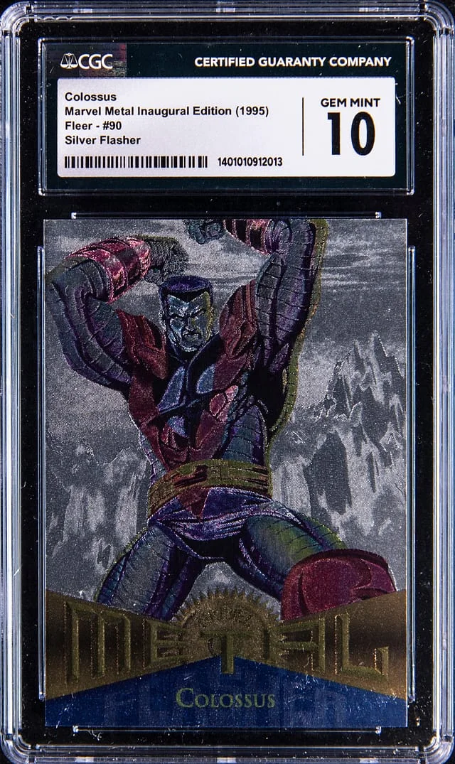 1995 Fleer Colossus Marvel Metal Inaugural Edition Silver Flasher #90 card image