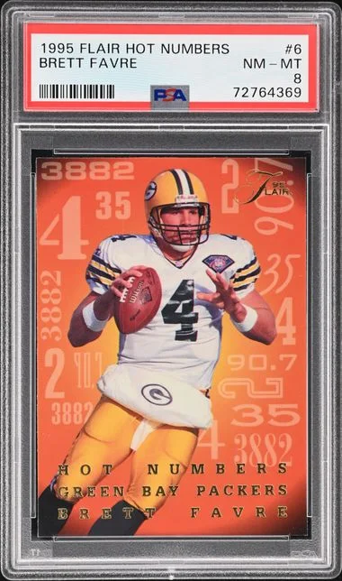 1995 Fleer Flair Brett Favre Hot Numbers #6 card image