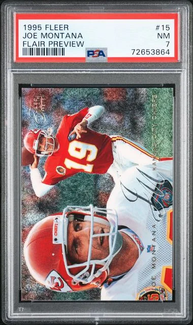 1995 Fleer Flair Joe Montana Preview #15 card image