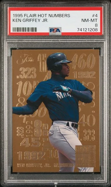 1995 Fleer Flair Ken Griffey Jr. Hot Numbers #4 card image