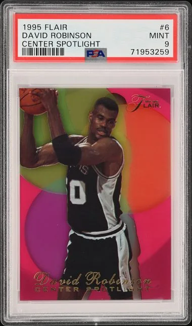 1995 Fleer Flair Showcase David Robinson Center Spotlight Center Spotlight #6 card image