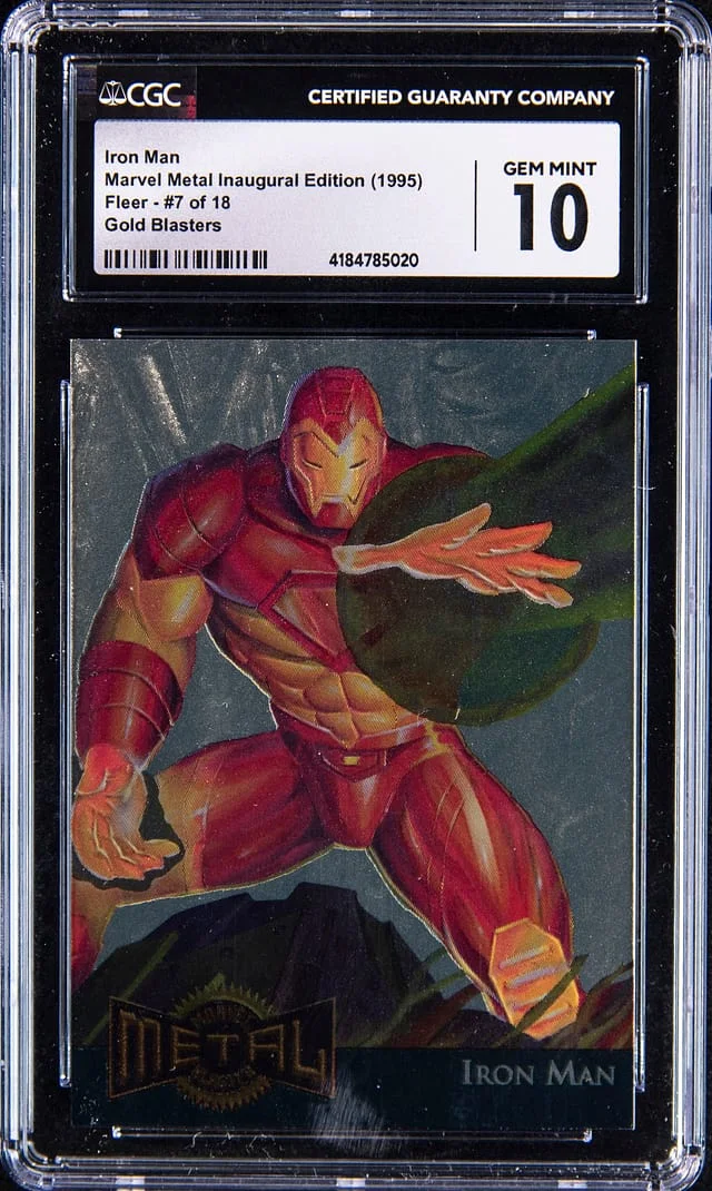 1995 Fleer Iron Man Marvel Metal Gold Blaster #7 card image