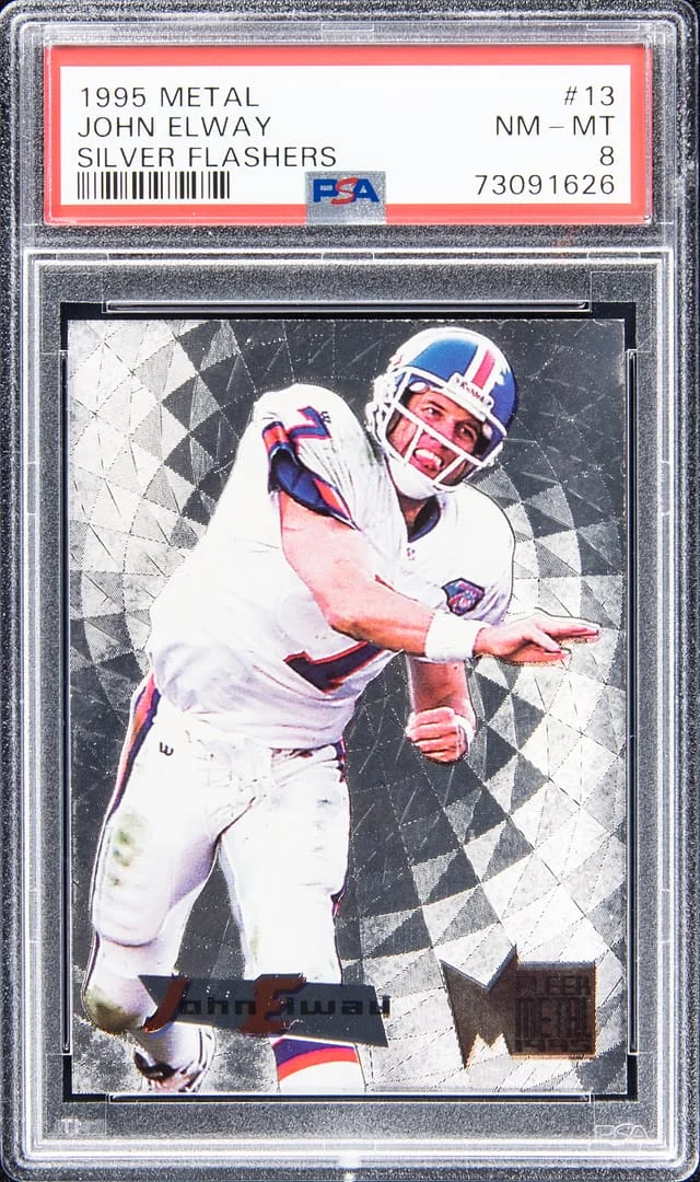 1995 Fleer Metal John Elway Silver Flashers #13 card image