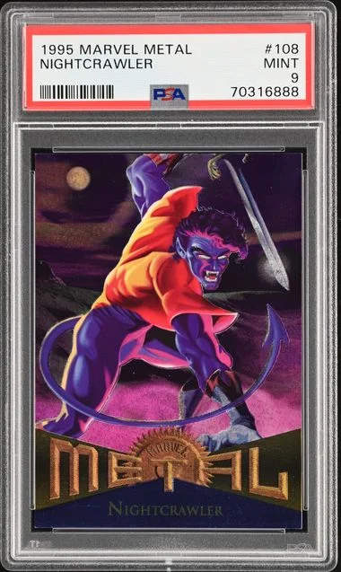 1995 Fleer Nightcrawler Marvel Metal #108 card image