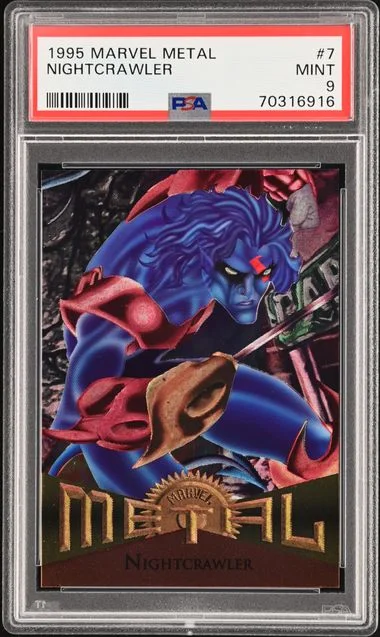 1995 Fleer Nightcrawler Marvel Metal #7 card image