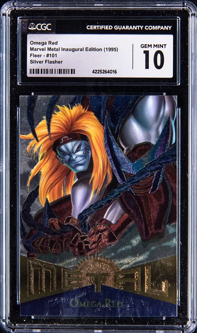 1995 Fleer Omega Marvel Metal Inaugural Edition Silver Flasher #101 card image