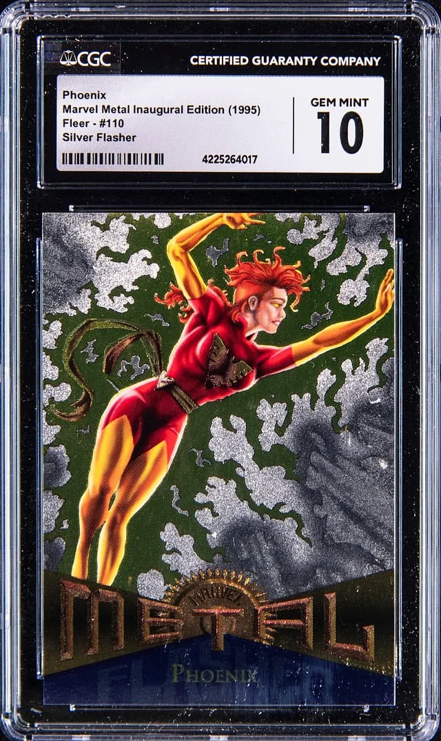 1995 Fleer Phoenix Marvel Metal Inaugural Edition Silver Flasher #110 card image