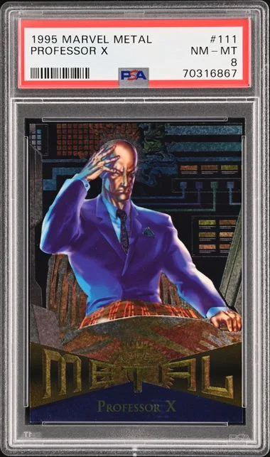 1995 Fleer Professor X Marvel Metal #111 card image