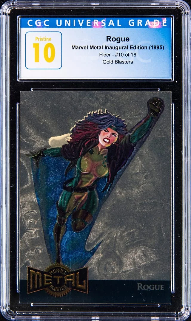 1995 Fleer Rogue Marvel Metal Inaugural Edition Gold Blasters #10 card image