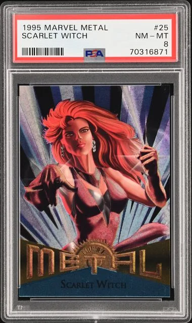 1995 Fleer Scarlet Witch Marvel Metal #25 card image
