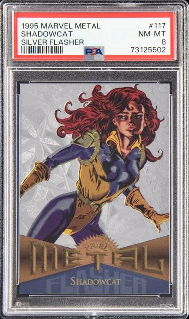 1995 Fleer Shadowcat Marvel Metal Silver Flasher #117 card image