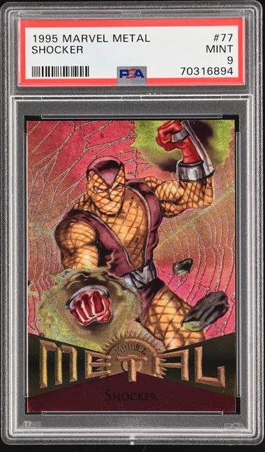1995 Fleer Shocker Marvel Metal #77 card image